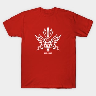 Canada Maple Leaf / Eagle Mashup - White T-Shirt